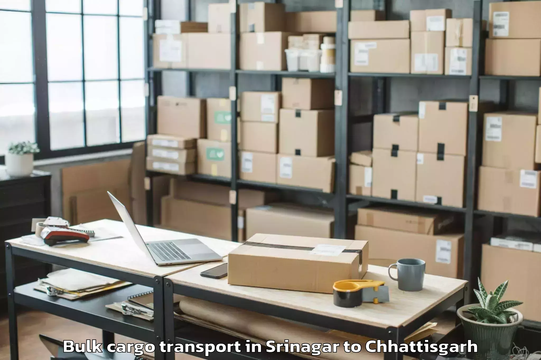 Discover Srinagar to Raigarh Bulk Cargo Transport